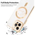 thumbnail image 4 of for iPhone 12 Pro Max Case [Support for Magsafe] Graphic Letter Love Pattern Magnetic Plating Screen Protector Luxury Elegant Case Camera Protector Soft Shockproof Corner Back Cover -White, 4 of 13