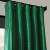 Exclusive Fabrics Emerald Green Faux Silk Taffeta Curtain Panel 50