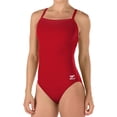 thumbnail image 1 of Women's Swimwear One-Piece Solid Endurance Open-Back 28, 1 of 3