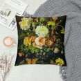 thumbnail image 2 of Orinice Elegant Decorative Velvet Floral Pillow Cover Double Sides Flower Pillowcases  (LC-1171) White, 2 of 5