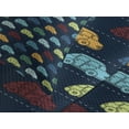 thumbnail image 4 of Ambesonne Cars Quilted Bedspread Set 3 Pcs, Mini Retro Vehicle on Road, Queen Size, Dark Blue Aqua Mustard, 4 of 5