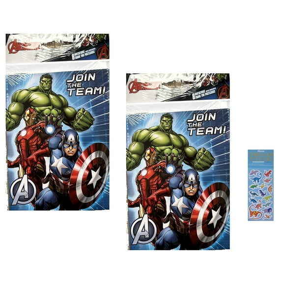 Avengers Birthday Party Supplies Bundle Pack includes Party Invitations with Envelopes -16 Count