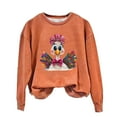thumbnail image 4 of Fewfanhot Tops for Women Trendy Funny Turkey Graphic Letter Print Raglan Long Sleeve Loose Hoodless Sweatshirts Blouse, 4 of 4