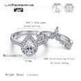 thumbnail image 2 of Wedding Ring Sets His And Hers Couples Women Moissanite Sterling Silver Man Titanium Wedding Bands, 2 of 6