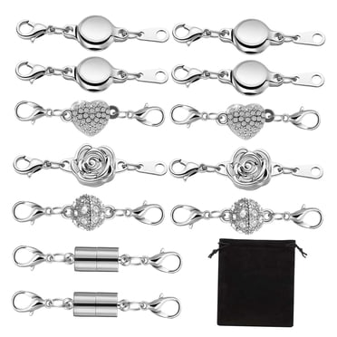 Bunblic 10 Pcs Fermoirs et Fermetures pour Colliers, Fermoirs pour Bijoux DIY