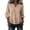 Khaki, variant on Ussuma V-Neck Linen Women Sewing Patterns Tops Blouses 3/4 Sleeve Embroidered Solid Color Women's Blouses Stylish Vintage Fashionable Women Shirts Elegant and Intellectual Vacation Picnic Date