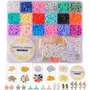 1box Polymer Clay Beads Kit for DIY Jewelry Set Making Including Polymer Clay CCB Plastic Resin Acrylic