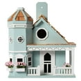 thumbnail image 2 of Home Bazaar Flower Pot Cottage Birdhouse - Light Blue, 2 of 7