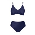 thumbnail image 6 of Homenesgenics Swimsuit Women Women's Sleeveless Solid Bikini Swimsuit Push-Up Padded Wirefree Swimwear Swimsuit Tank Tops, 6 of 7