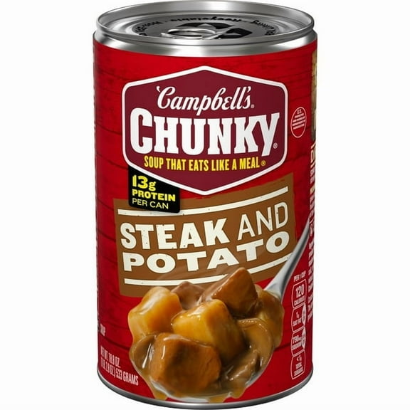 Campbell's Chunky Steak & Potato Soup, 18.8 oz pack of 2