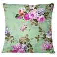 thumbnail image 1 of S4Sassy Floral Print Decorative Green Sofa Coshion Cover Square Pillow Case - Choose Size, 1 of 4