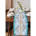 thumbnail image 4 of nqOlkjepod Yellow Beach Table Runner 90 Inches Long Farmhouse Dress Scarves, Nature Ocean Blue Seawater Dining Tablerunner for Coffee Table/Kitchen Island/Party Décor, 13" x 90", 4 of 8