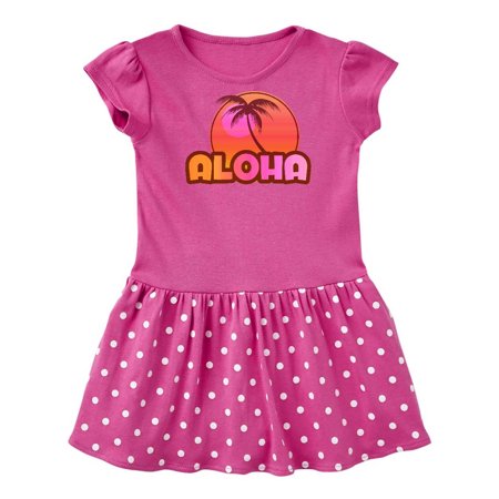 

Inktastic Pink Aloha Palm Gift Toddler Girl Dress