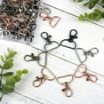 thumbnail image 6 of 40 Pieces Swivel Clasps Lanyard Snap Hooks with D Rings, Metal Keychain Clip Hook Lobster Claw Clasp for Purse Hardware Sewing Jewelry DIY Craft Project (Black, 25 mm), 6 of 14