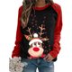 thumbnail image 1 of Pntutb Mujeres Casual Navidad Impresión Raglan Manga Larga Camisas Blusa tops Pntutb Pntutb-2170, 1 of 4