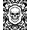Black White, Pattern 1, variant on ODIKA Gothic Streetwear Bold Anime Dorm Guys Men Skull Beast Graphic Playful for Playroom, Bedroom, Reading Nook, Pet Friendly & Kids Safe Play