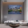 thumbnail image 5 of TISHIRON 3PCS Framed Canvas Wall Art Set,60"x40" Ohio Photographic Panorama Canvas Art Decor, 5 of 7