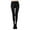 Black, variant on Women's Velvet Blend Leggings Solid Color Stretch Fitness Exercise Pants