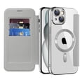 thumbnail image 4 of Allytech Wallet Case for iPhone 15 Plus with Card Slots & Lens Protector, Compatible with MagSafe, Slim Shockproof Anti-Scratch Clear Back Panel [RFID Blocking] Case - Grey, 4 of 7