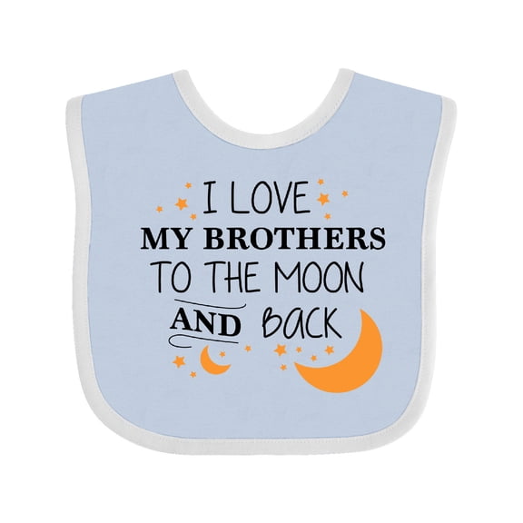Inktastic I Love My Brothers to the Moon and Back Boys or Girls Baby Bib