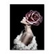 thumbnail image 1 of Pintura decorativa para sala de estar, decoración del hogar, flores, plumas, mujer, lienzo abstracto, arte de pared, impresión, póster, imagen, 1 of 4