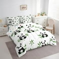 thumbnail image 3 of jejeloiu Cute Panda 7-Piece Bedding Comforter Set,Zoo Animal King Bedding Sets,White Black Green Bed Sheets For Boys Girls,Ultra Soft Home Decor Reversible, 3 of 8