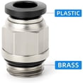 thumbnail image 4 of 10 piezas macho recto tubo de 6mm OD x 1/8 "BSP conector rápido de rosca con juntas (PC6-01), 4 of 5