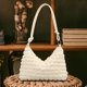 thumbnail image 1 of Bolso de hombro elegante para mujer, bolso de mano para axilas, bolso de mensajero, bolso de mano de lona para mujer, para cosméticos, vacaciones, via Blanco Yinane Bolso de mujer, 1 of 6