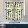 thumbnail image 3 of Kitchen Curtains 36 Inch Short - 3 Panel Set Lemon Print, Rod Pocket Window Curtains 100% Polyester, Cute Fruit Valance for Farmhouse, Cafe, Living Room, Bedroom, Easy Wash, 3 of 6