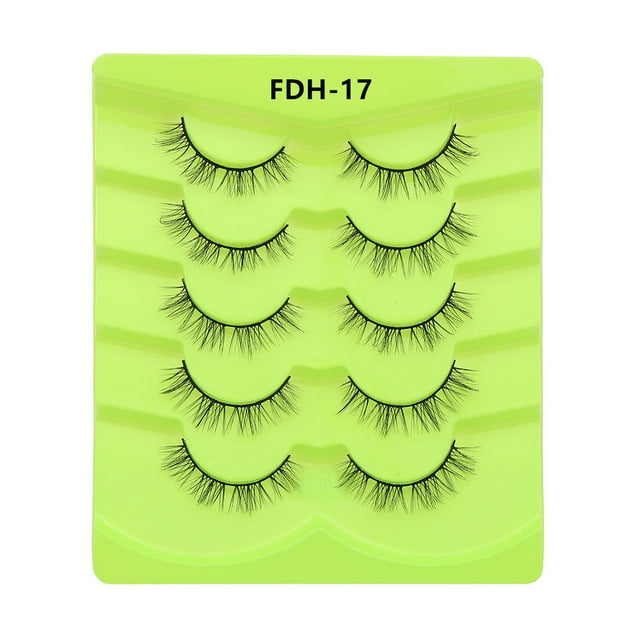 Nvzi 20 pares de pestañas de visón tenues, pestañas postizas de volumen natural y esponjosas, FDH-17