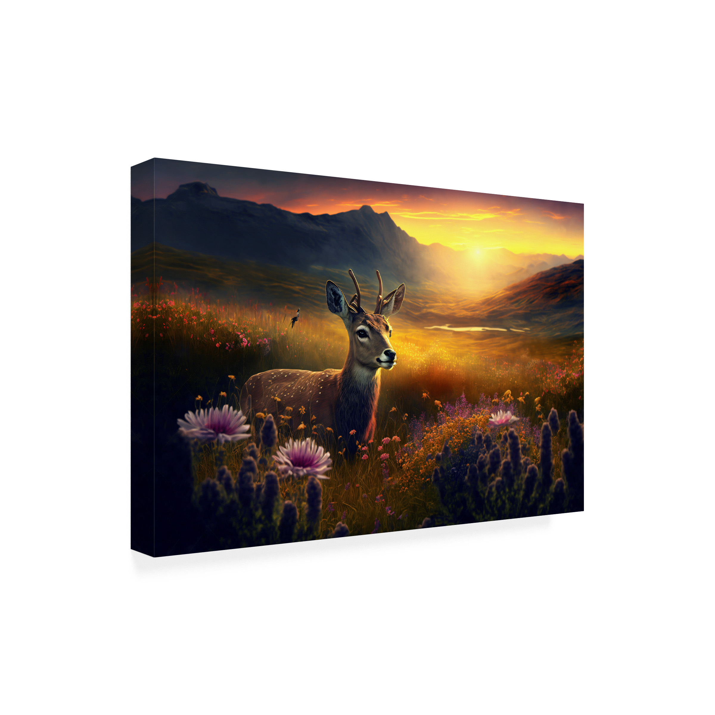 Canvas Wall Art - Ray Heere 'Woodland Animals 3' Wall Art for Living Room, Bedroom, or Office Décor by Trademark Fine Art - 19 x 12 Inches