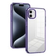 thumbnail image 2 of Compatiable with iPhone 11 Case Clear, Transparent Crystal Shockproof Phone Case, Slim Anti-Scratch Hard PC + Soft TPU Back Protective Cover Bumper Non-Slip Design For iPhone 11, Darkpurple, 2 of 8