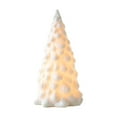 thumbnail image 2 of White Ceramic Christmas Tree Ornament with Lights | Mini Holiday House Decor for Tabletop & Desktop | Includes 3 LR44 Batteries | Festive Home Decor & Gift Idea, 2 of 6