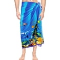 thumbnail image 3 of HAPPY BAY Men's Pareo Swim Trunk Holiday Sarong Long Beach Wrap One Size Aquarium, Fish Summer Vacation Party, 3 of 5