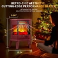 thumbnail image 7 of 22 in Freestanding Fireplace Stove Infrared Fireplace RealSmart with 3D Flame Effect Remote Control, Timer, Overheating Protection Heater for Indoor Use Black (Christmas Red), 7 of 7