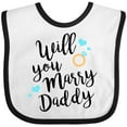 thumbnail image 3 of Inktastic Will You Marry Daddy-ring Boys or Girls Baby Bib, 3 of 4