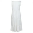 thumbnail image 4 of TIMIFIS Robe Midi d'Été Décontractée Unie Sans Manches pour Femme Grande Taille, Blouse Fluide de Plage et de Fête, 4 of 6