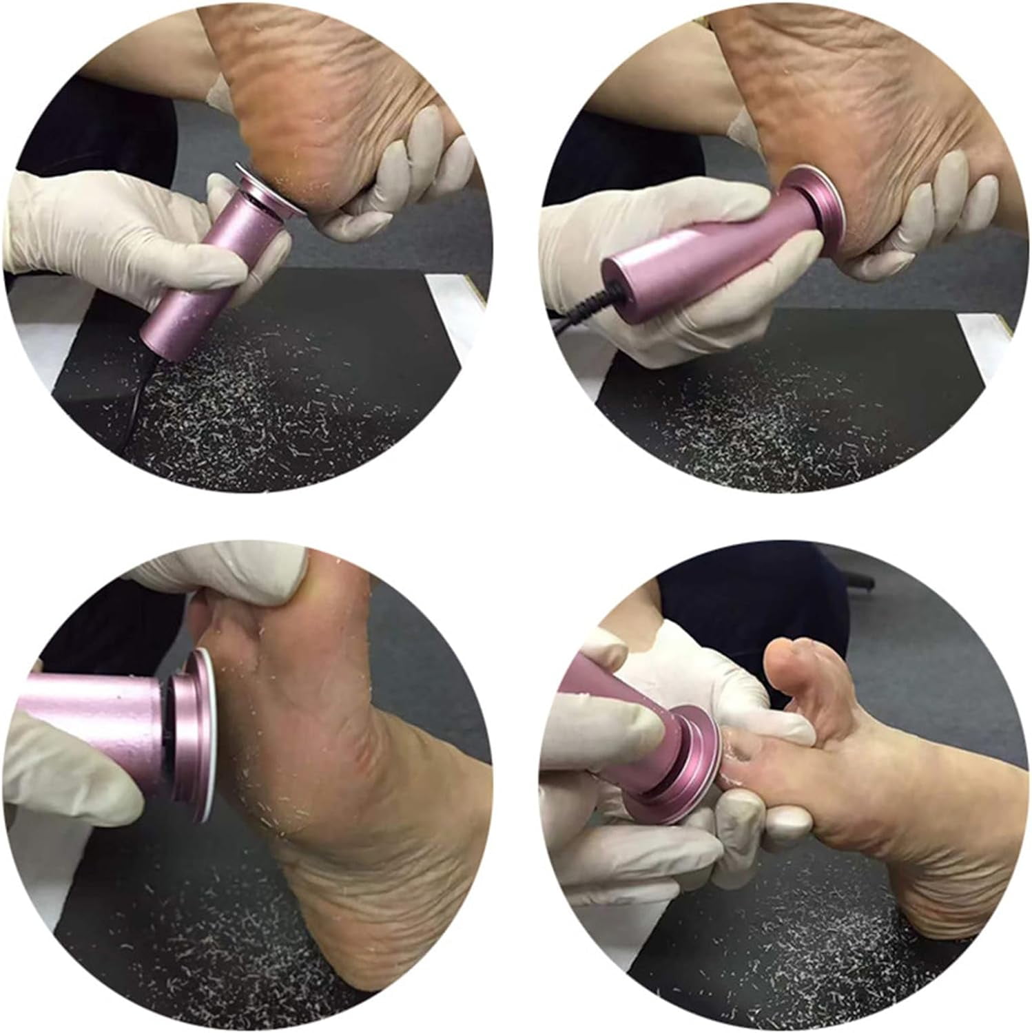 Wireless Electric Callus Remover for Feet, Powerful Electric Foot Callus Remover Adjustable Speed Electric Foot File with 60PCS Sanding Discs Pedicure Tools Feet Scrubber Dead Skin Foot Grinder, Pink