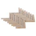 thumbnail image 2 of Modket TDH399NS Beige Sand Sina Pearl Marble Stone Herringbone Mosaic Tile Kitchen Backsplash, 2 of 5