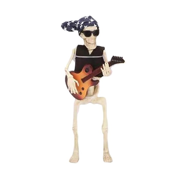 Esqueleto de resina Seitruly para tocar la guitarra decoración de Halloween banda oscilante de pirata adornos de Esqueleto para sala de estar y Videojuegos y accesorios Numero 3