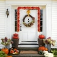 thumbnail image 6 of SHENGXINY 1PCS Fall Decorations Artificial Maple Leaf with Pumpkin Garland Hanging Vines for Door FirePlace Decor Indoor Outdoor Decorations 62.99 in Black, 6 of 6