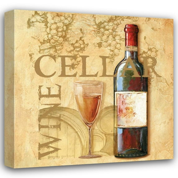 Gregory Gorham 15x15 Gallery Wrapped Canvas Wall Art Titled - Wine Cellar Sqaure