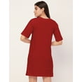 thumbnail image 4 of Moomaya Sleepwear, Solid Night Dress For Women, Jersey Sleep Shirt Lounge Dress, 4 of 8