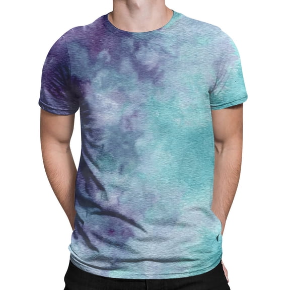 Krdevn Men's Novelty Tie Dye Print Short Sleeve T Shirt,3XL