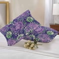 thumbnail image 2 of Lumbar Pillow Covers 20x12 Inch Set of 2, Purple Green Flowers Waterproof Outdoor Pillow Covers, Watercolor Vintage Botanical Decorative Cushion Pillowcases for Couch, Sofa, Bed, Garden, Patio, 2 of 9