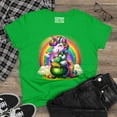 thumbnail image 4 of Strange and Cozy St. Patrick's Lucky Unicorn Women's Cotton Tee, S - 3XL, 4 of 5