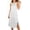 *White, variant on ClodeEU Women's Sleeveless Crew Neck Midi Dress, Solid Color Casual Side Slit Summer Dress Army Green,Women's Plus L