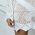thumbnail image 4 of yueewhu Women Swimsuit Crochet Swim Cover Up 2026 Summer Bathing Suit Swimwear Mesh Knit Beach Dress Vacation Outfits (White, XXL), 4 of 9