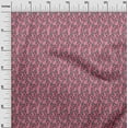thumbnail image 2 of oneOone Silk Tabby Fabric Leaves & Floral Block Printed Fabric 1 Yard 42 Inch Wide, 2 of 4