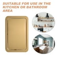 thumbnail image 6 of HOOWIFFY Golden Stainless Steel Trash Can Lid with Easy Swing Flap for Kitchen and Bathroom Use, 6 of 8